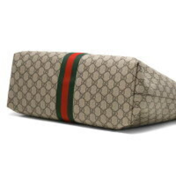 Gucci Ophidia GG Supreme Tote Bag Handbag Beige Ebony Brown Green Red - Picture 3 of 5
